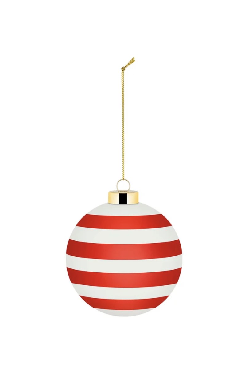 Alessi Delight Weihnachtsbaumkugel rot/weiß