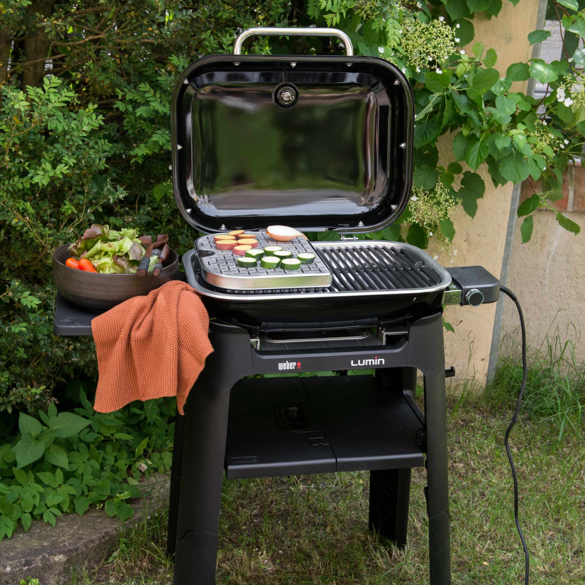 Weber Lumin Elektrogrill mit Stand schwarz
