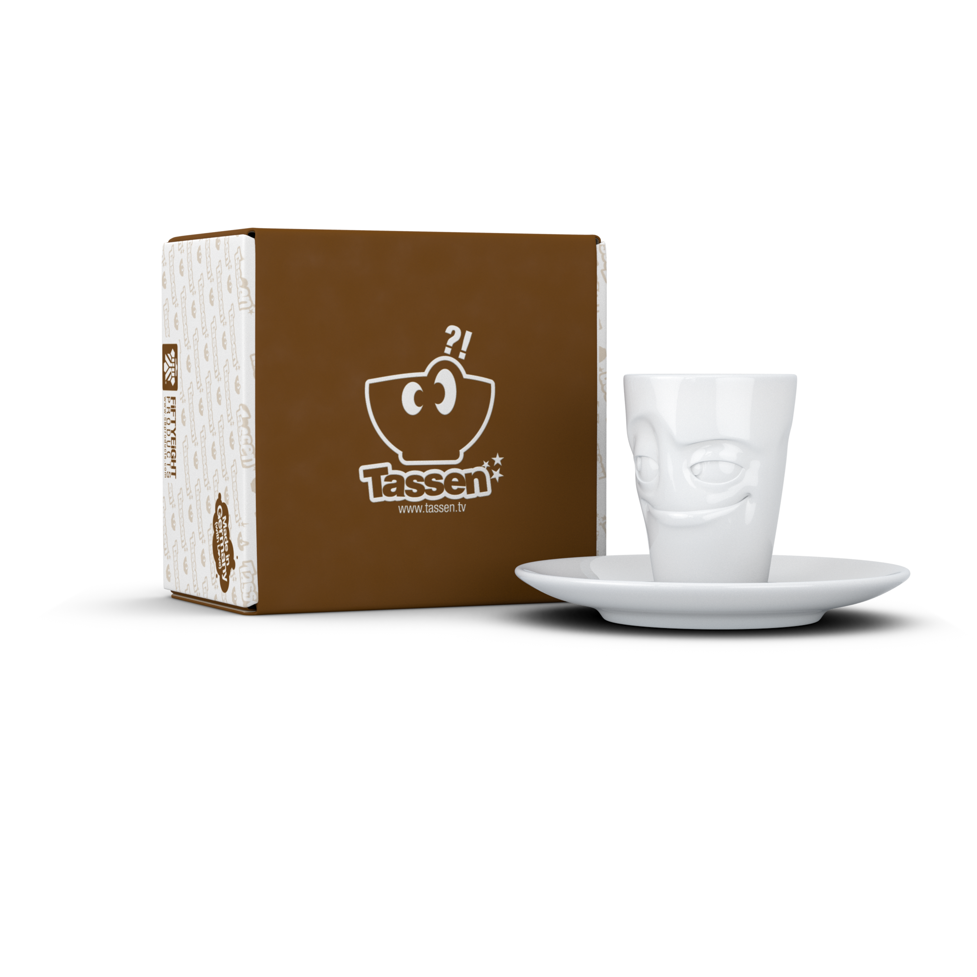 fiftyeight Espresso Mug Verschmitzt weiß