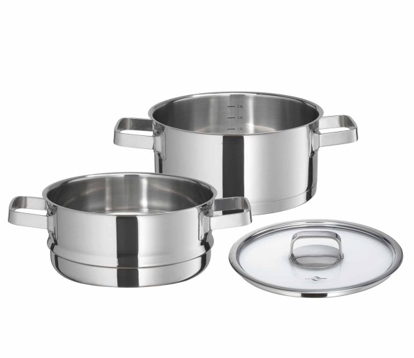 Küchenprofi Kochtopf mit Dämpfeinsatz San Remo 20cm