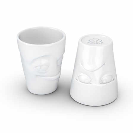 fiftyeight Becher Set Grummelig/Verschmitzt weiß