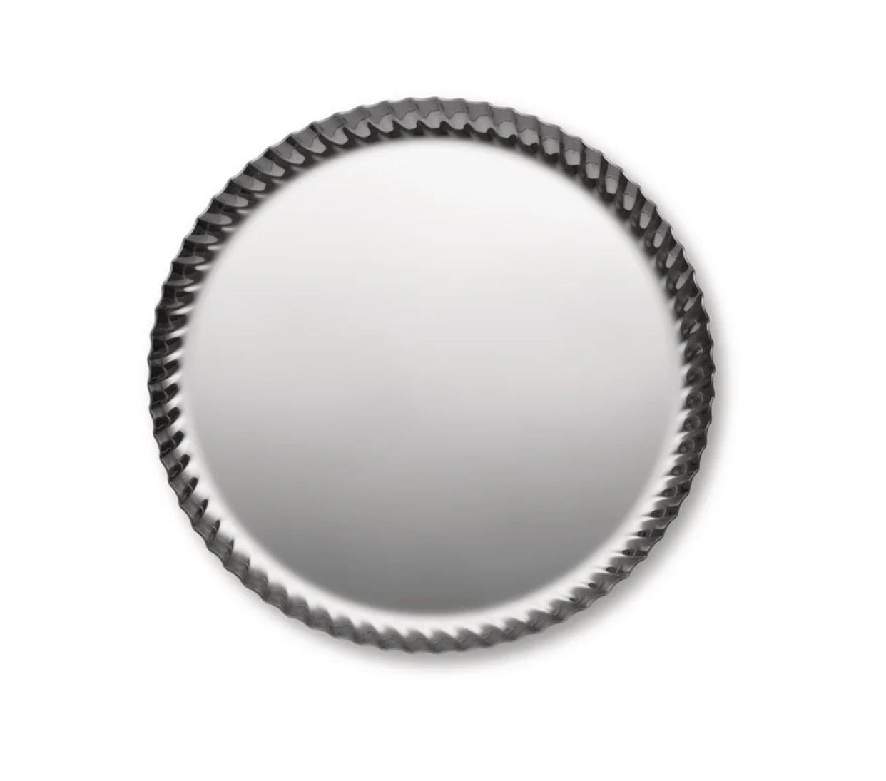Alessi Pleats rundes Tablett aus Edelstahl 31cm