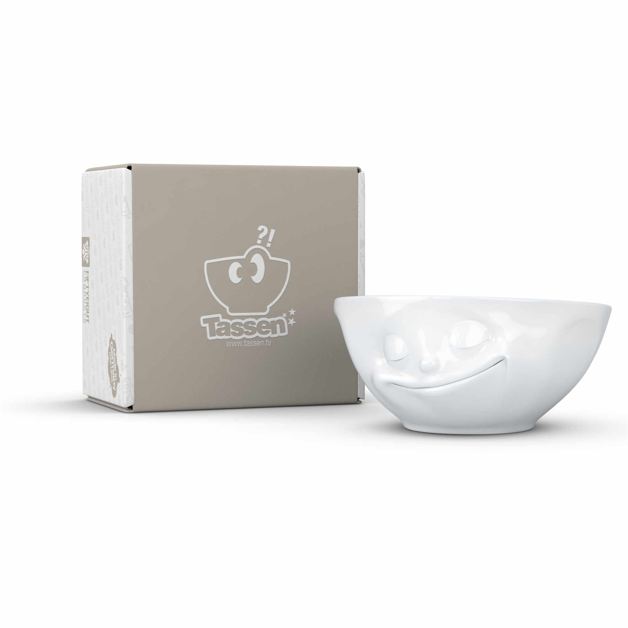 fiftyeight Schale Glücklich weiß 350ml