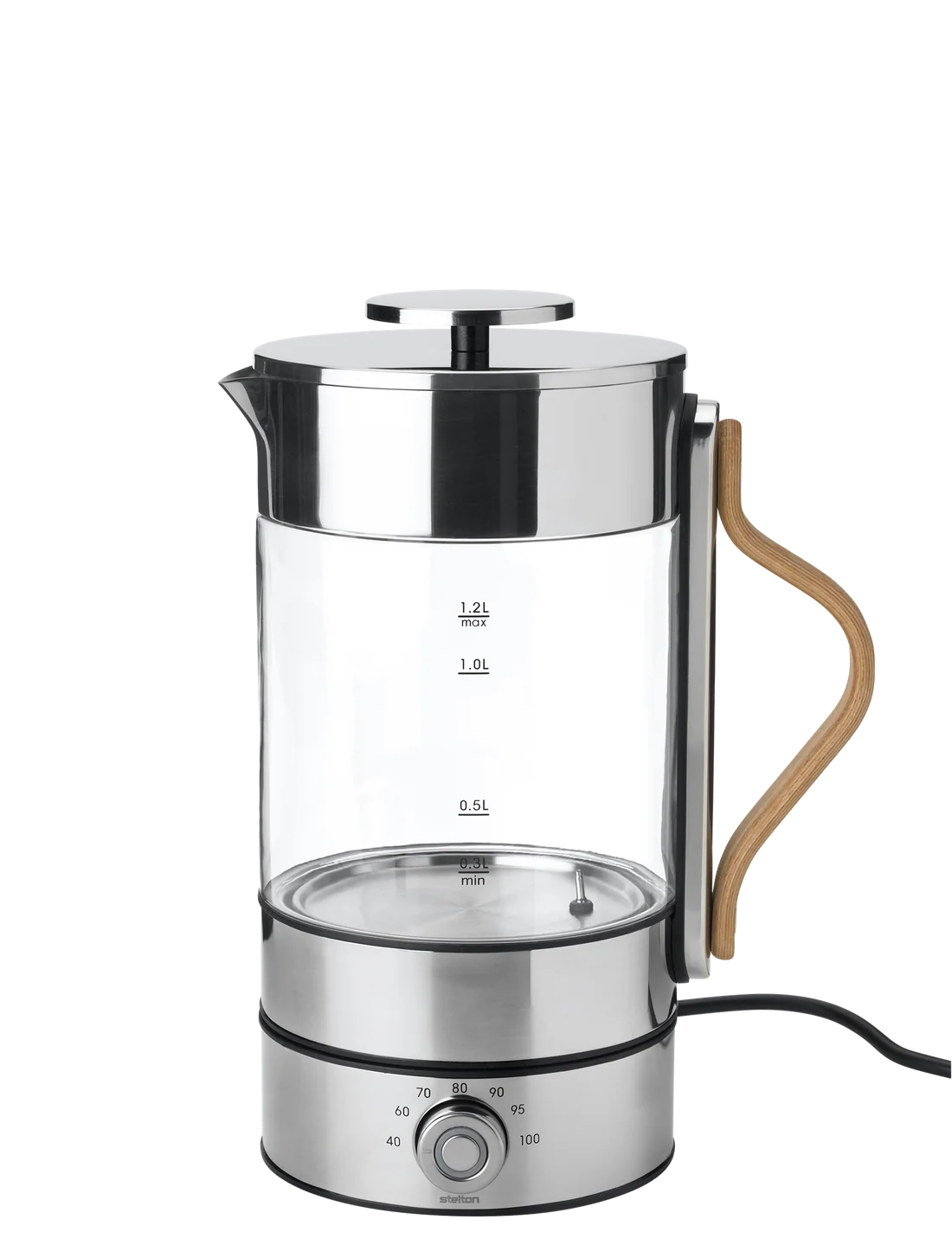 Stelton Emma Wasserkocher Steel und Glas 1,2l