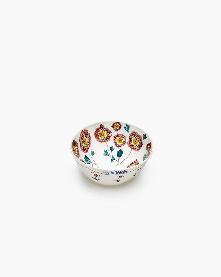 Serax Bowl M Anemone milk midnight flowers von Marni 15cm