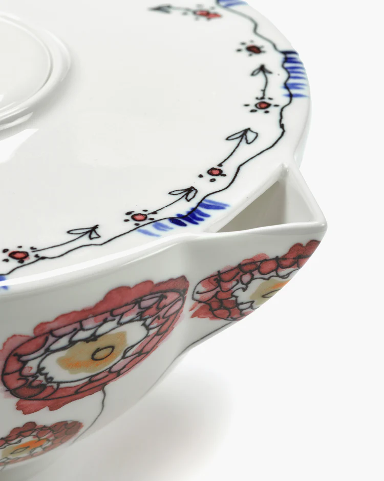Serax Teekanne Anemonen milk midnight flowers von Marni 20,5cm