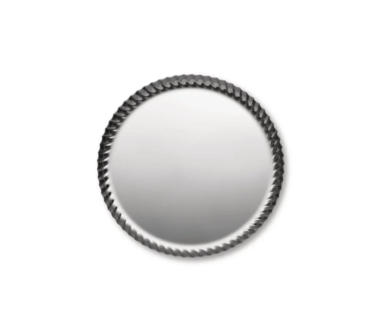 Alessi Pleats rundes Tablett aus Edelstahl 23cm
