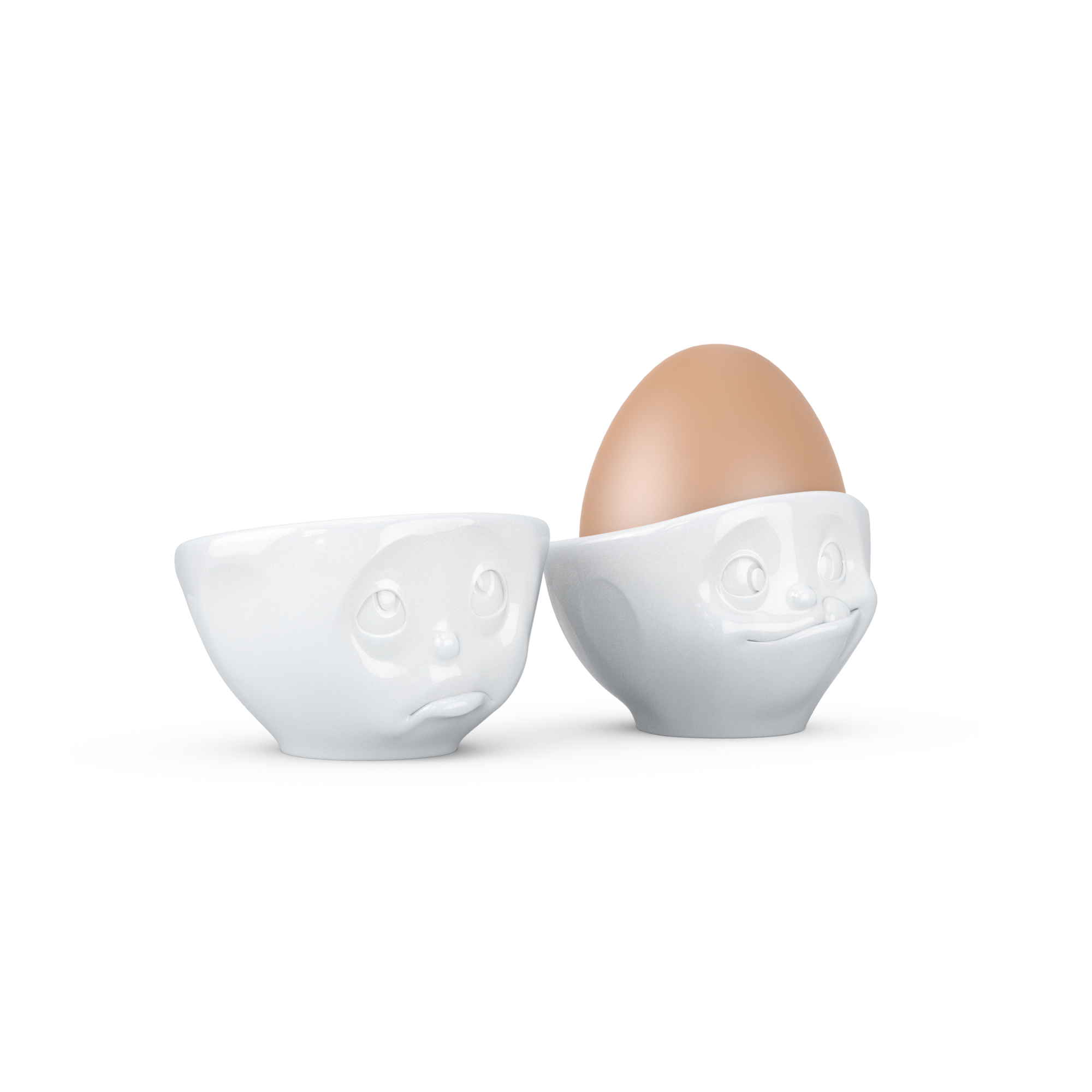 fiftyeight Eierbecherset Ochbitte/Lecker weiß