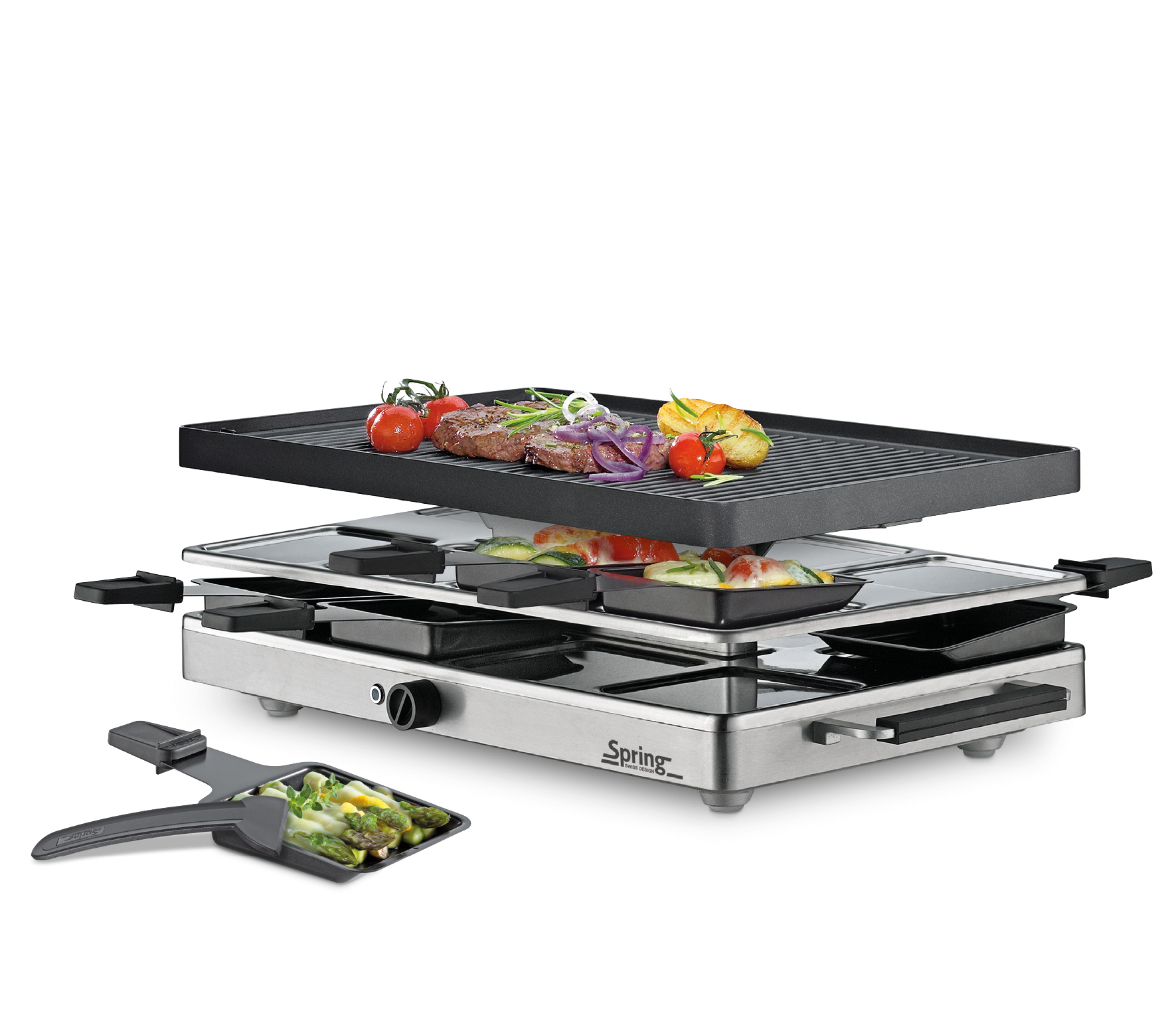 Spring Raclette8 Classic Alu-Grillplatte