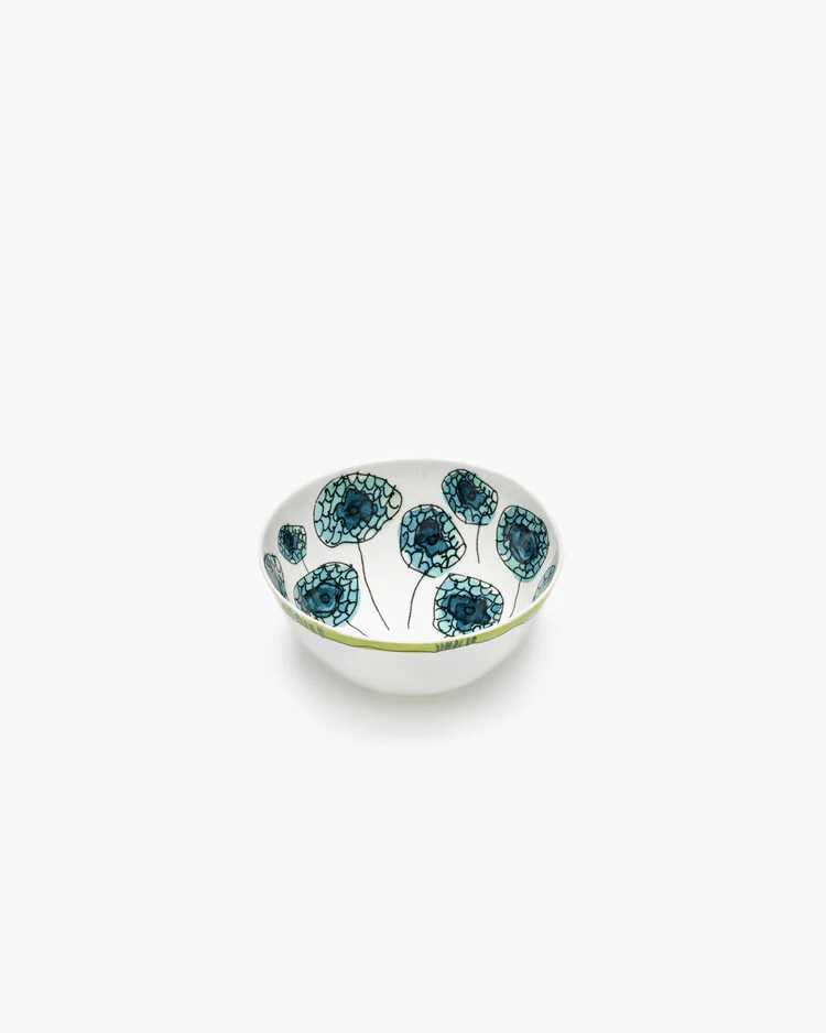Serax Bowl M Anemone vaniglia midnight flowers von Marni 15cm