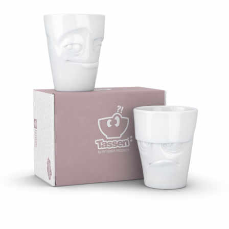 fiftyeight Becher Set Grummelig/Verschmitzt weiß