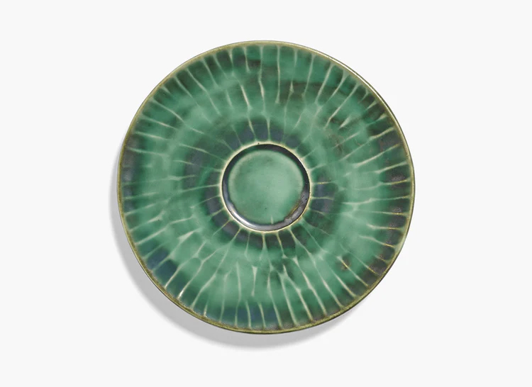 Serax Untertasse für Cappuccino Tasse grün Verde Lanza von Pascale Naessens