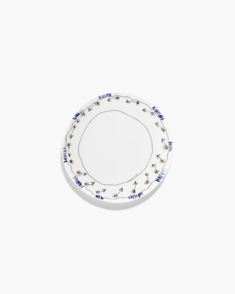 Serax Teller S Anemonen milk midnight flowers von Marni 20cm