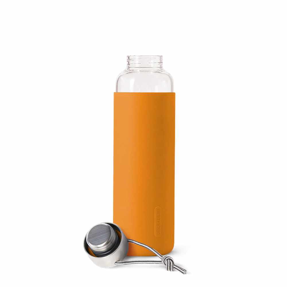 Black and Blum Glas-Wasserflasche Orange 600ml