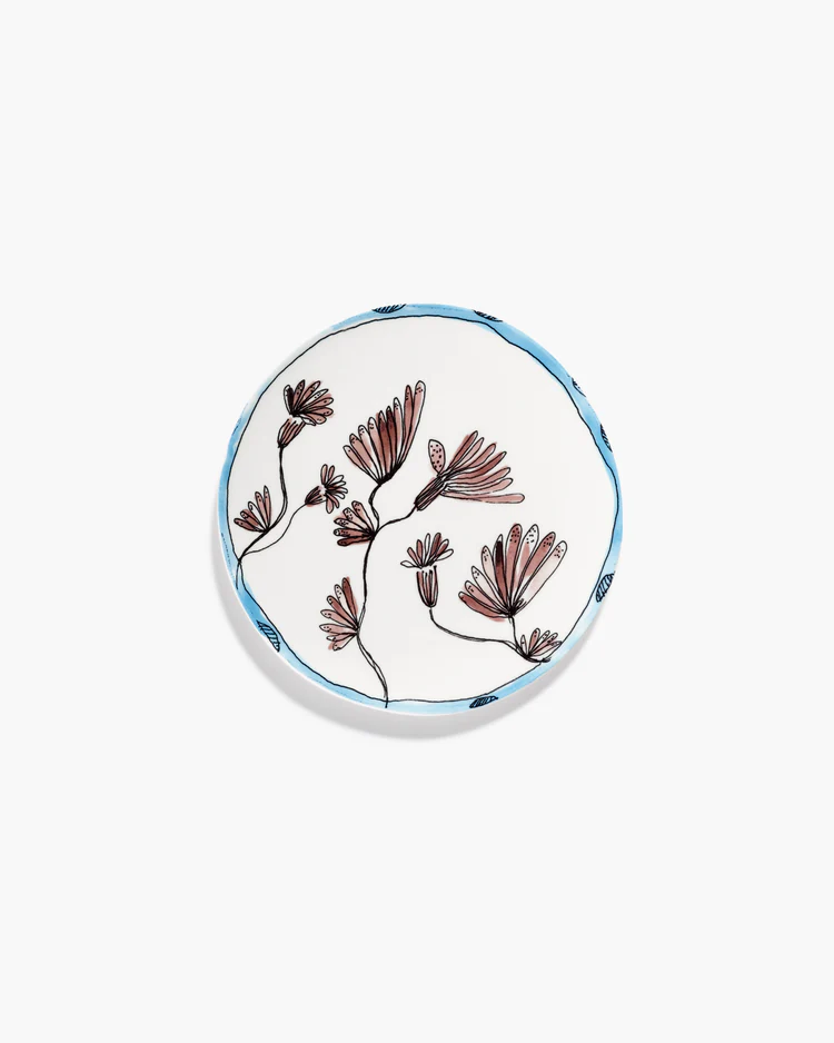 Serax Teller Camelia aubergine midnight flowers von Marni 20cm
