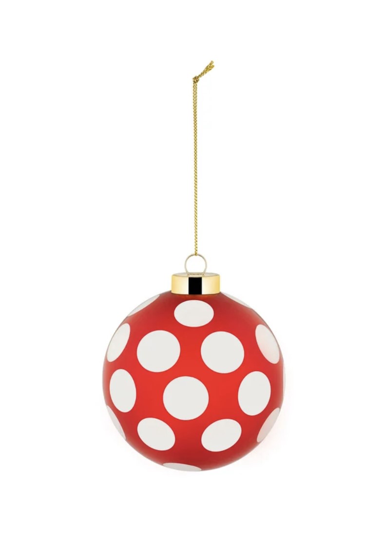 Alessi Delight Weihnachtsbaumkugel rot/weiß