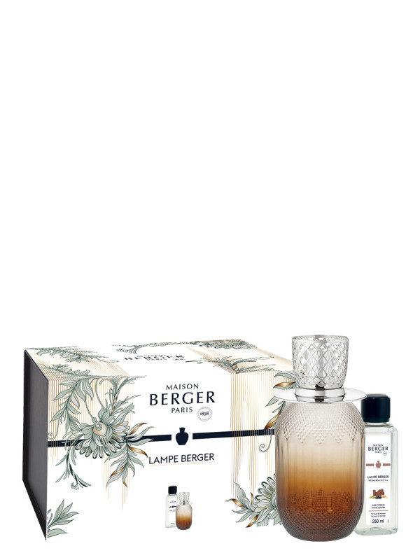 Maison Berger Paris Set Lampe Berger Evanescence Braun & Duft Mystisches Leder