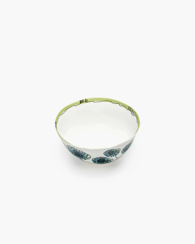 Serax Bowl L Anemone vaniglia midnight flowers von Marni 18cm