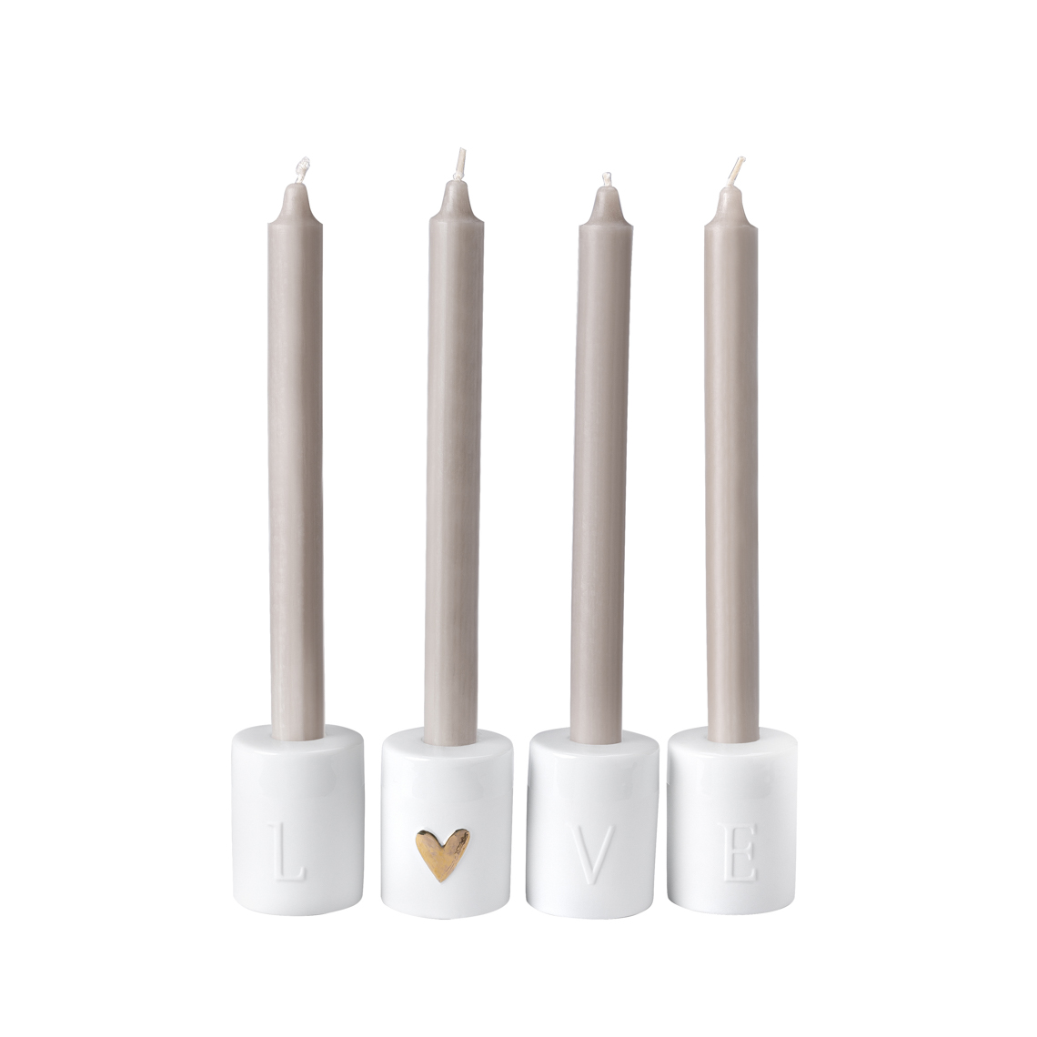 räder Lovely Kerzenhalter Love 4er Set 7cm