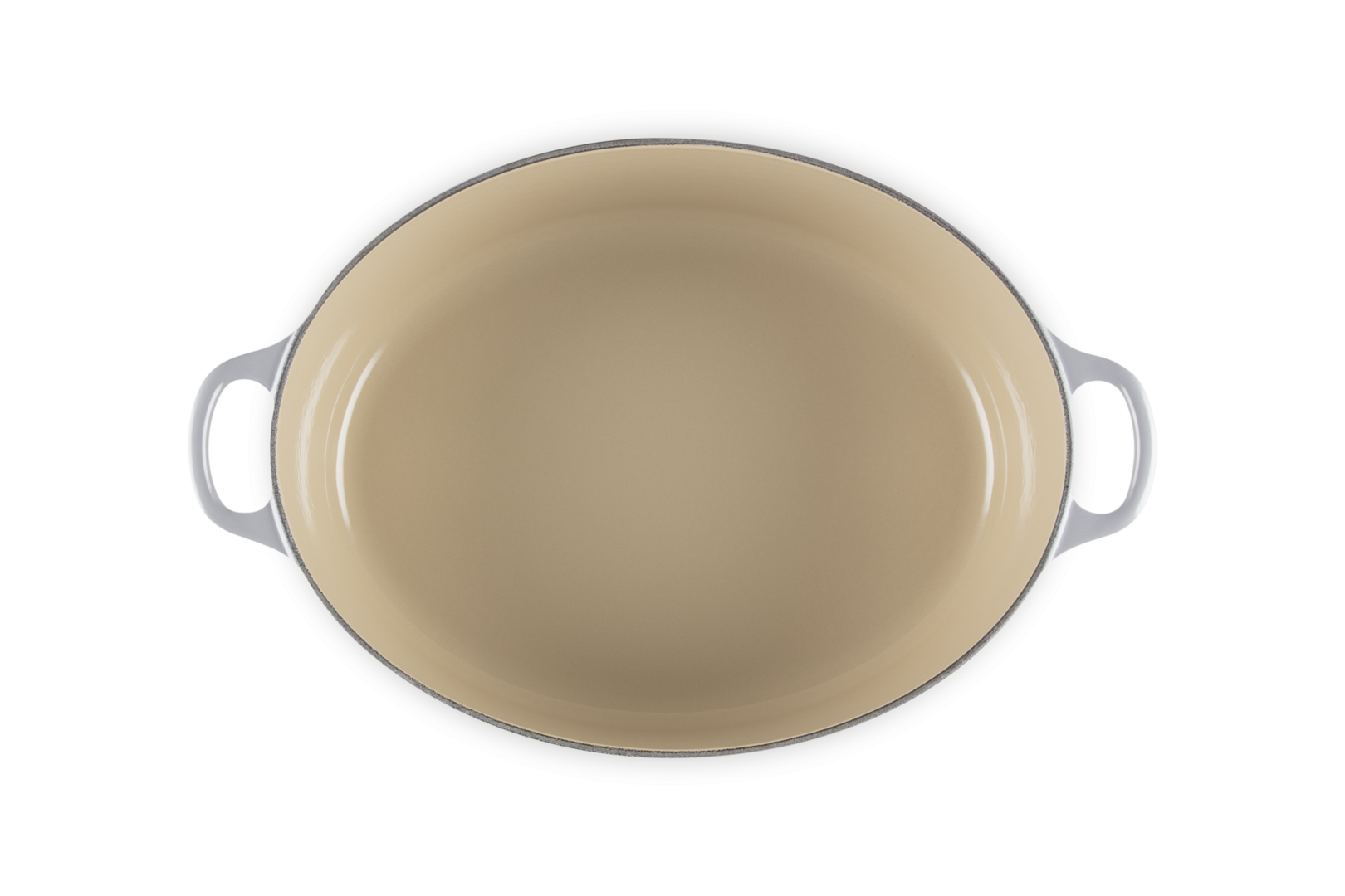 Le Creuset Ovaler Bräter Tradition aus Gusseisen mit Phenolknopf 29cm Perlgrau