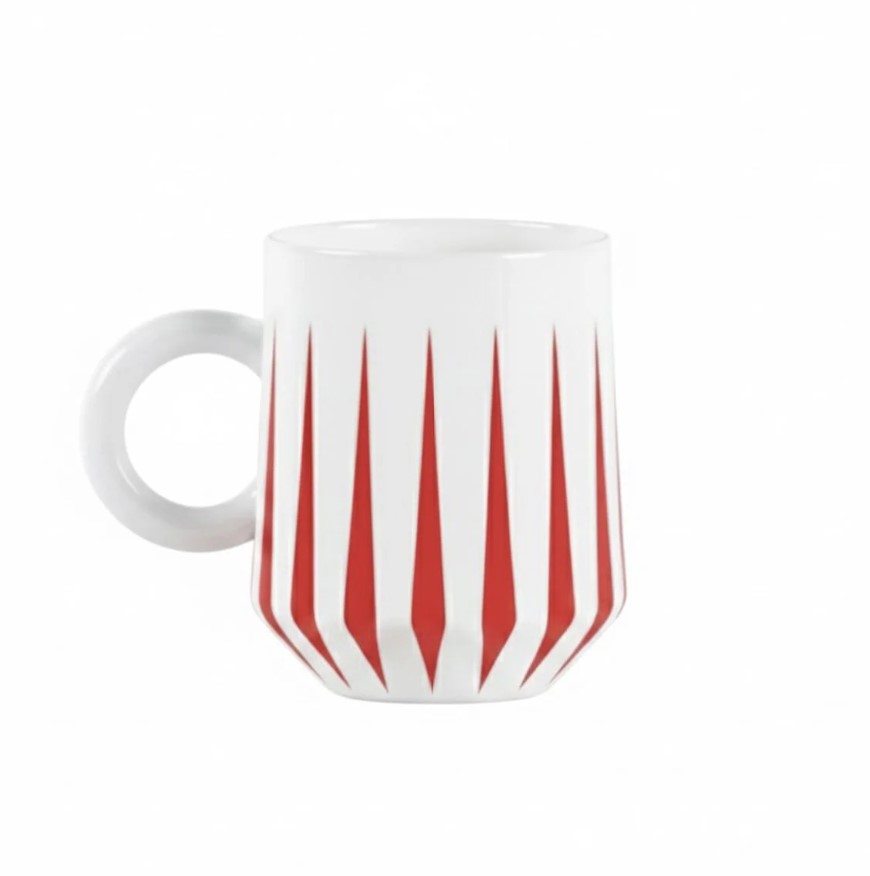 Alessi Delight Weihnachts-Mug aus Porzellan rot
