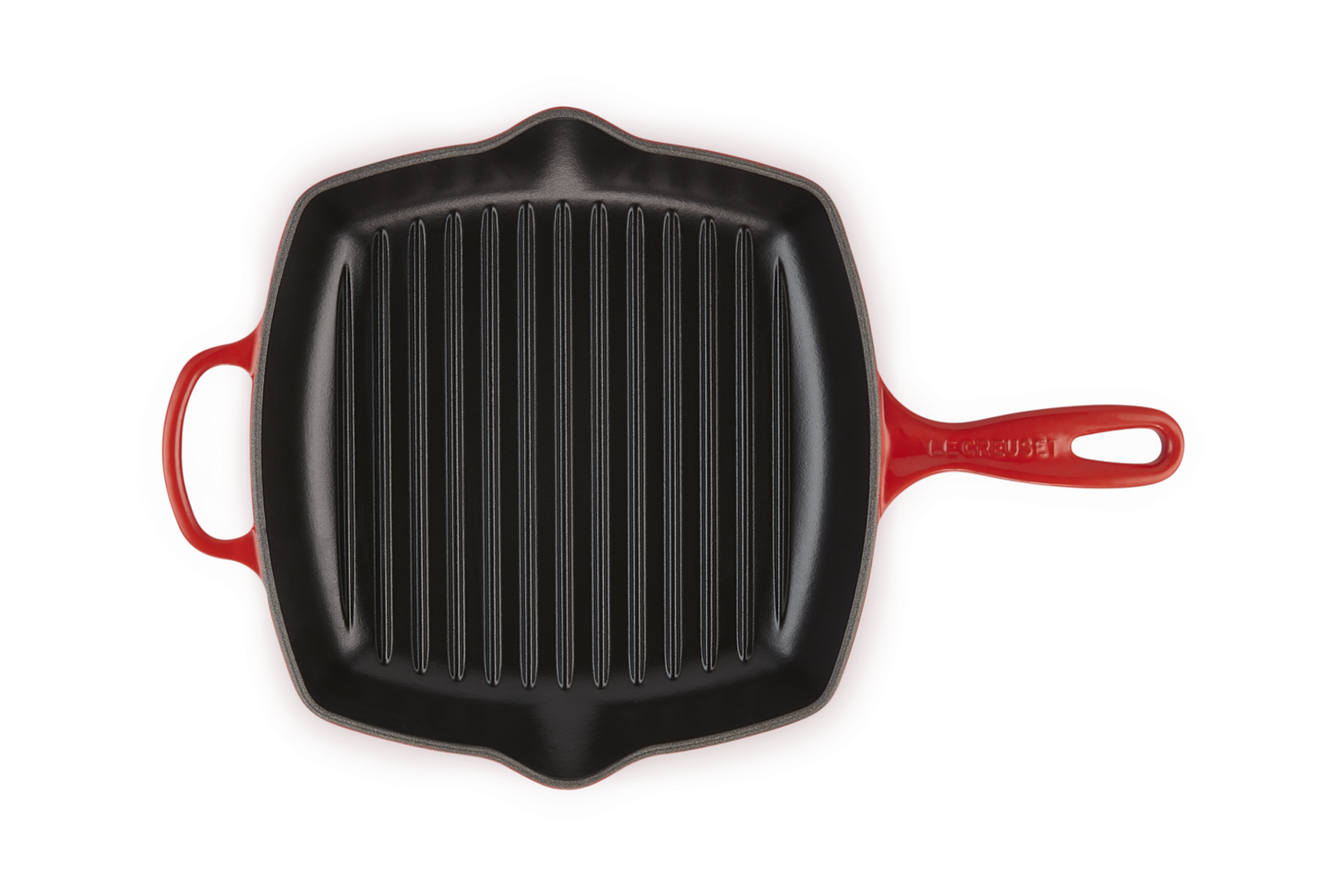 Le Creuset Grillpfanne Signature Quadratisch 26cm kirschrot