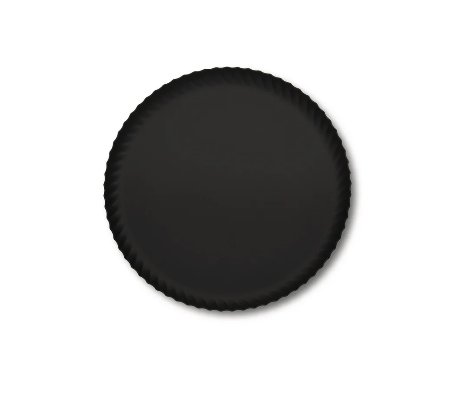 Alessi Pleats rundes Tablett schwarz 23cm