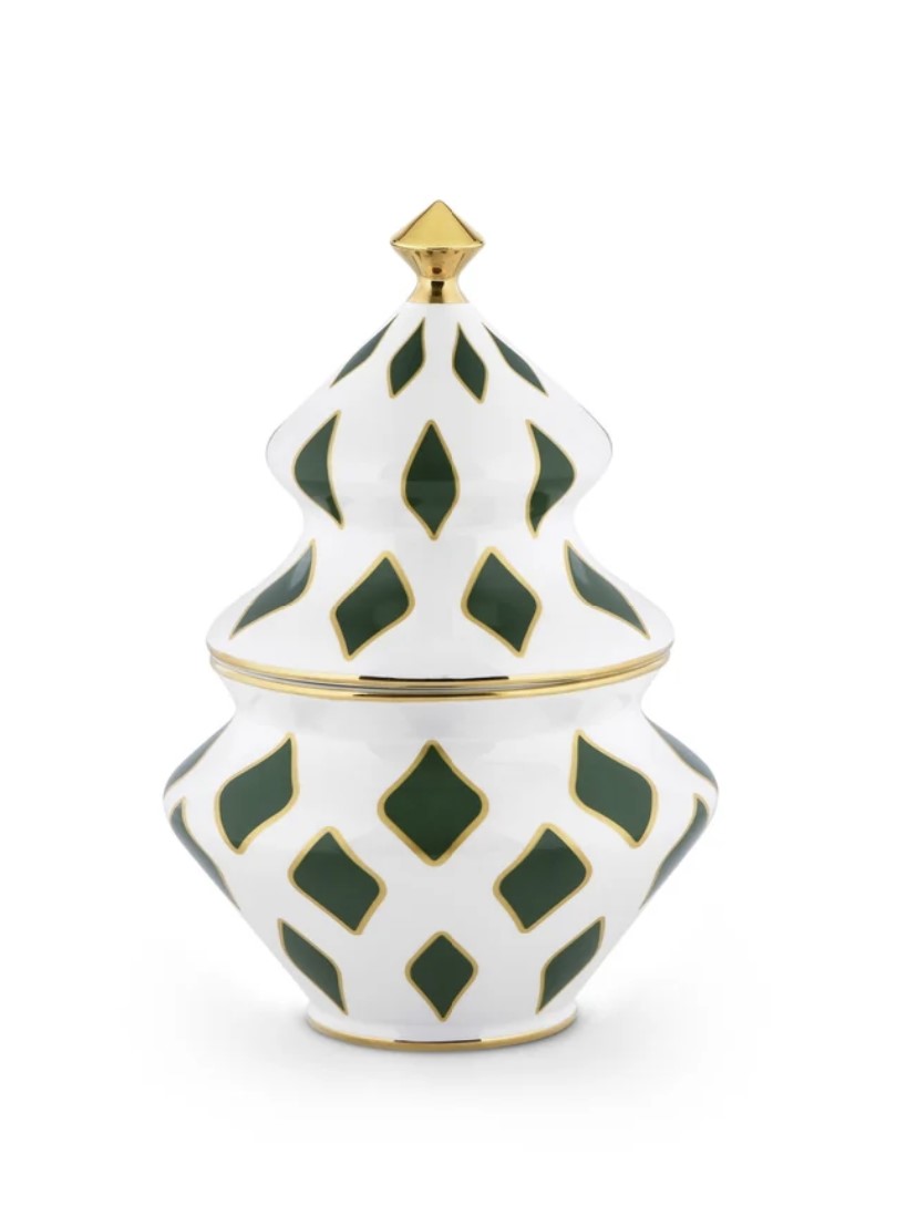 Alessi Delight Behälter für Süßigkeiten aus Porzellan grün