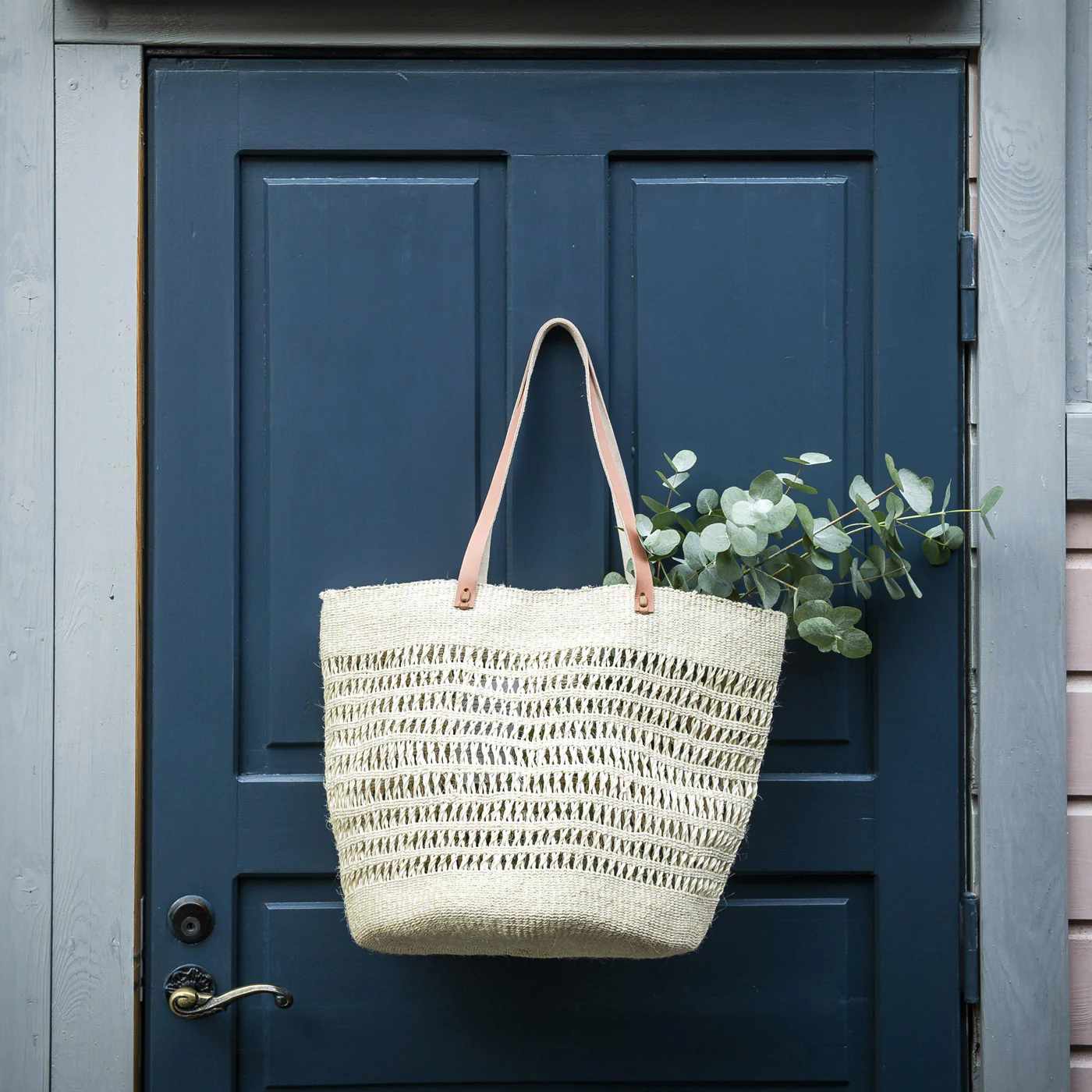 Mifuko Kiondo shopper Umhängetasche Sisal natur L