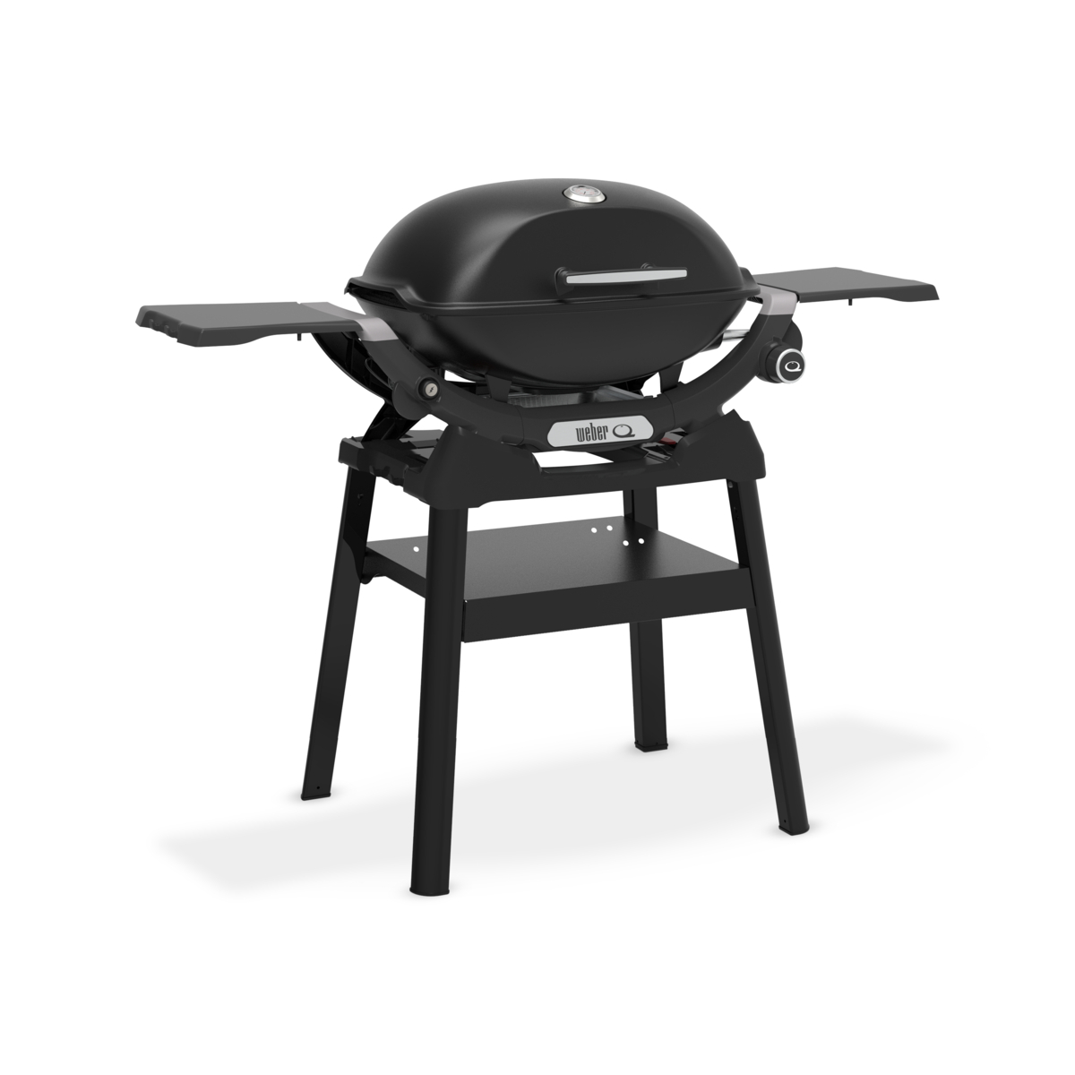 Weber Q 2200N Gasgrill mit Seitentische und Stand schwarz