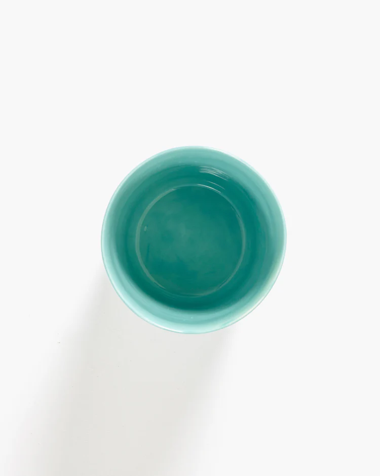 Serax Teetasse 33cl azurblau mit roten Streifen Feast von Ottolenghi