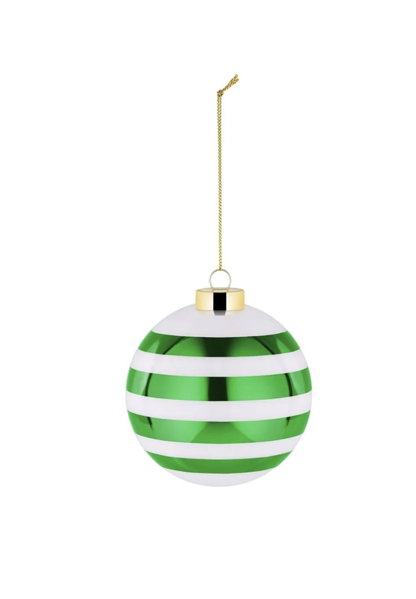 Alessi Delight Weihnachtsbaumkugel grün/weiß