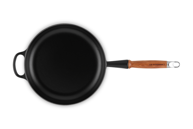 Le Creuset Bratpfanne mit Holzgriff 26 cm schwarz matt