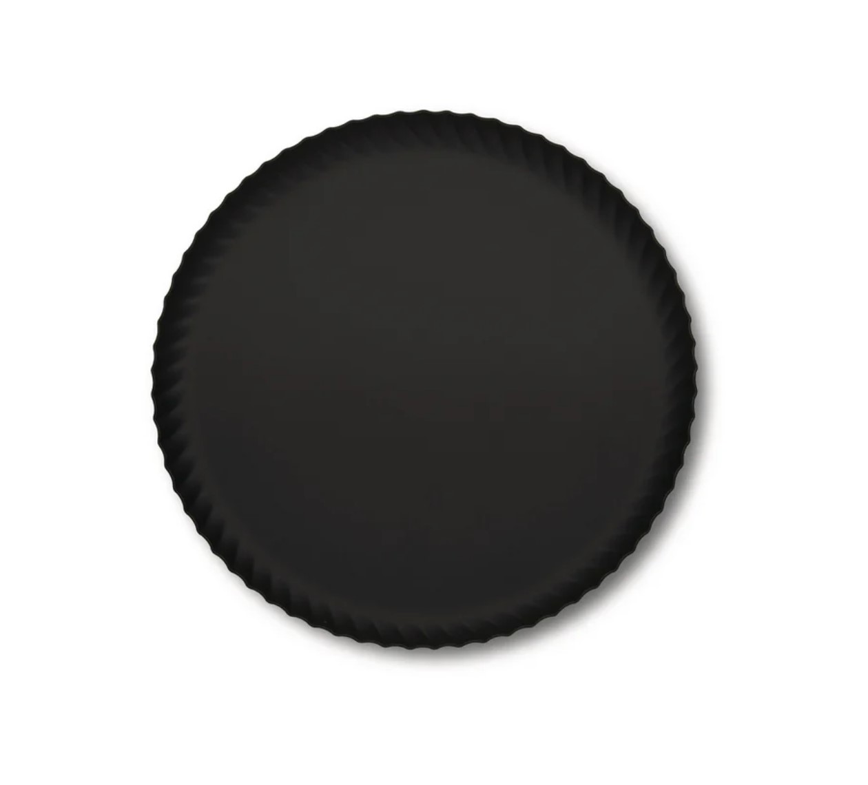 Alessi Pleats rundes Tablett schwarz 31cm