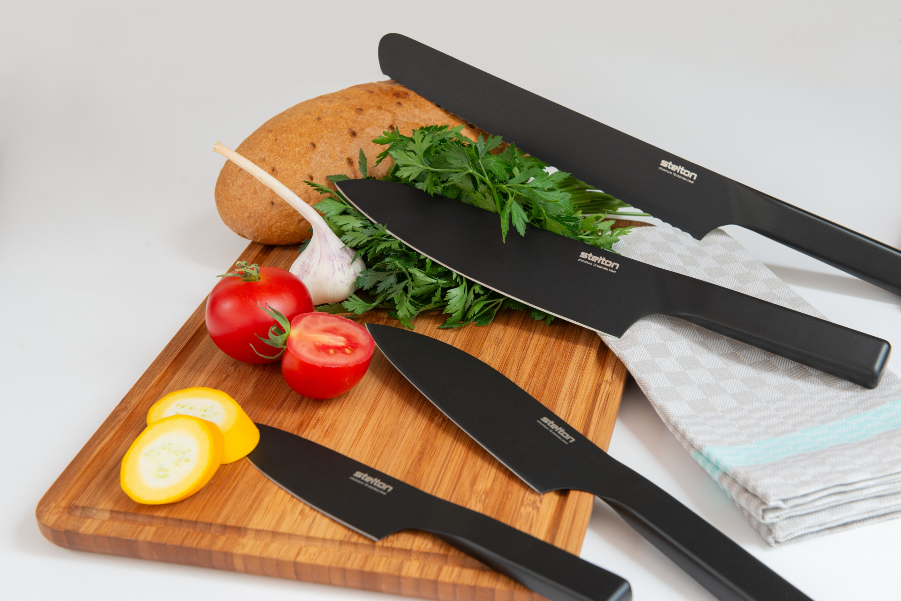 Stelton Messerset Pure Black 4teilig