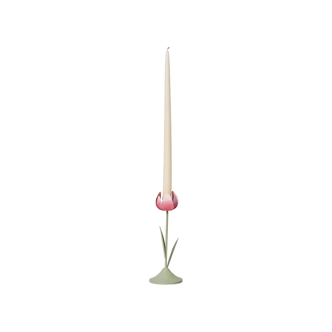 Broste Copenhagen Tulip Leuchter Pink/Sage Green 22cm