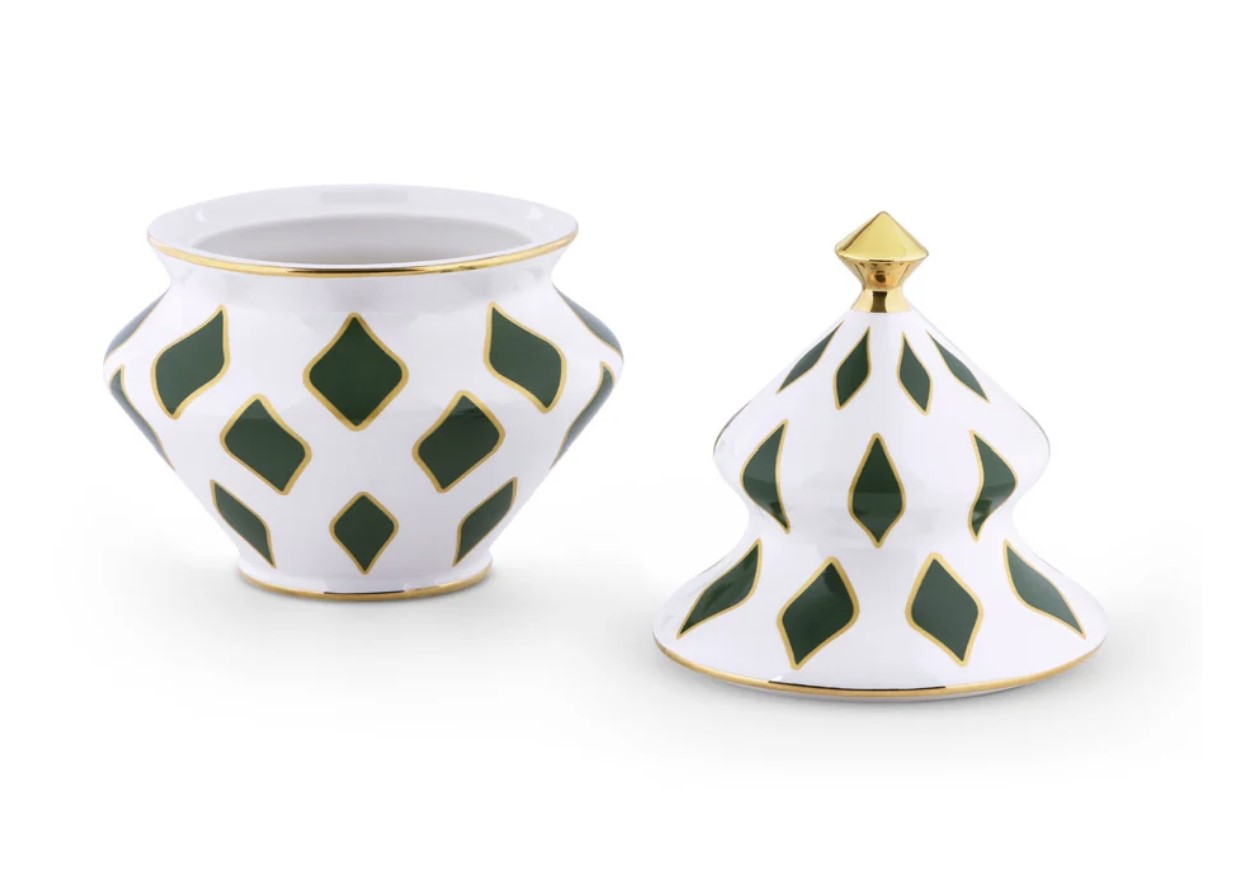 Alessi Delight Behälter für Süßigkeiten aus Porzellan grün