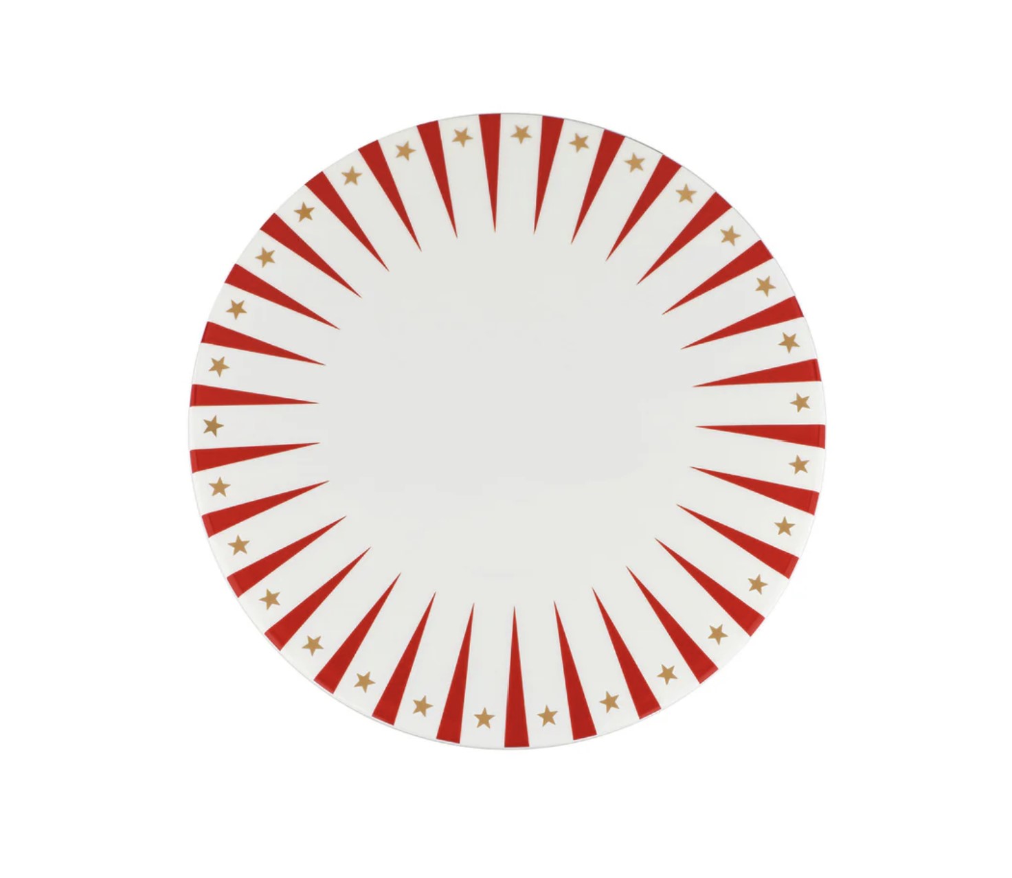 Alessi Delight Weihnachts-Panettone-Teller aus Porzellan rot